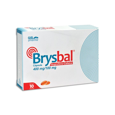 Brysbal 400 mg/100 mg con 10 cápsulas (Ibuprofeno/Cafeína)