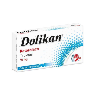 Dolikan 10 mg con 10 tabletas (Ketorolaco)