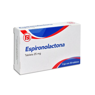 Espironolactona 25 mg con 30 tabletas (Randall)