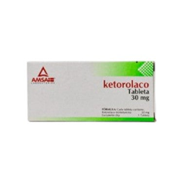 Ketorolaco 30 mg con 4 tabletas sublinguales (AMSA)