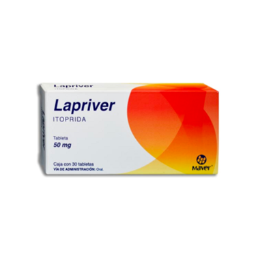Lapriver 50 mg con 30 tabletas (Itoprida)