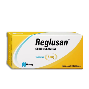 Reglusan 5 mg con 50 tabletas (Glibenclamida)